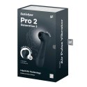 Satisfyer Pro 2 Generation 3 czarny - system Air Pulse, aplikacja, wymienne końcowki Satisfyer