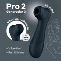 Satisfyer Pro 2 Generation 3 czarny - system Air Pulse, aplikacja, wymienne końcowki Satisfyer