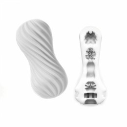 Tenga Flex Silky White - elastyczna maszyna intymna spiralna, biała Tenga