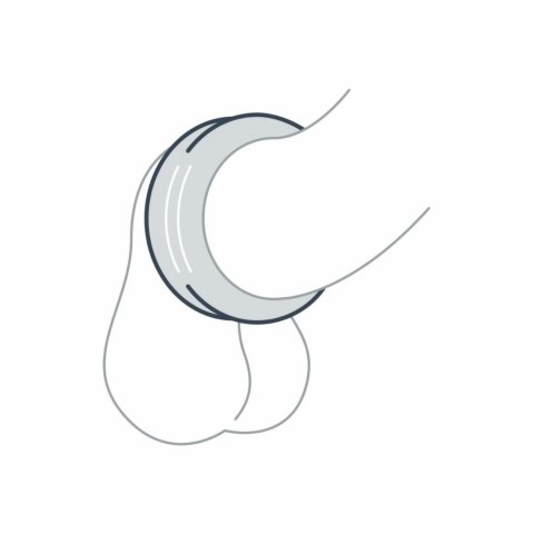 Boners Double Design - elastyczny pierścień intymny, gruby profil