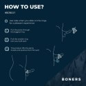 Boners Liquid Silicone 2w1 Pierścień Anatomiczny Czarny Duo Stretch
