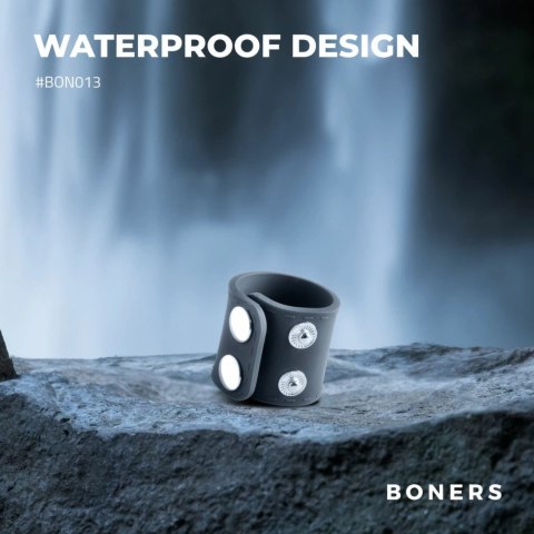 Boners Pasek Regulowany S/M z Silikonu - szeroki, miękki, czarny