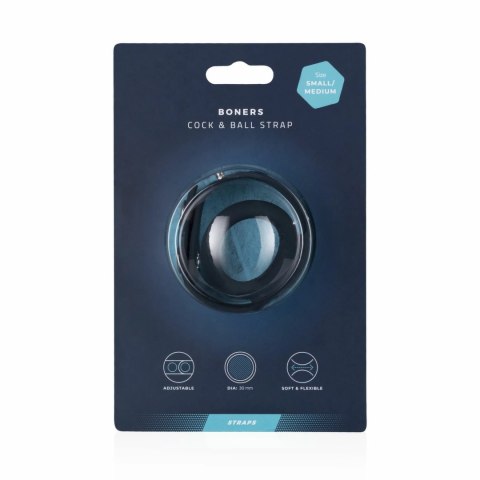 Boners Pasek Regulowany na Intymne Partie S/M, Silikonowy, Szary