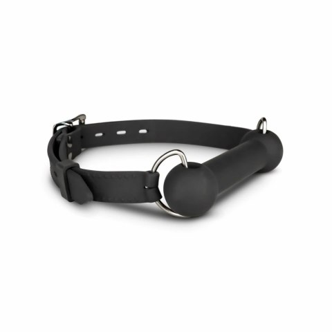 EasyToys Bit Gag silikonowy z regulowanym paskiem - czarny