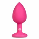 EasyToys Diamond Plug Small Rożowy silikonowy z kryształkiem