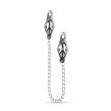 EasyToys Metalowe Klamry Clover z Łańcuszkiem - Regulowane, Stalowe