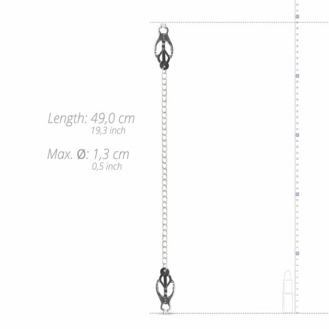EasyToys Metalowe Klamry Clover z Łańcuszkiem - Regulowane, Stalowe