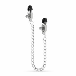 EasyToys Metalowe Zaciski z Łańcuszkiem - Regulowane, Szerokie Końcowki