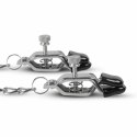 EasyToys Metalowe Zaciski z Łańcuszkiem - Regulowane, Szerokie Końcowki
