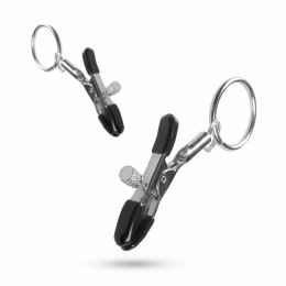 EasyToys Metalowe Zaciski z Pierścieniem - Regulowane, Srebrne