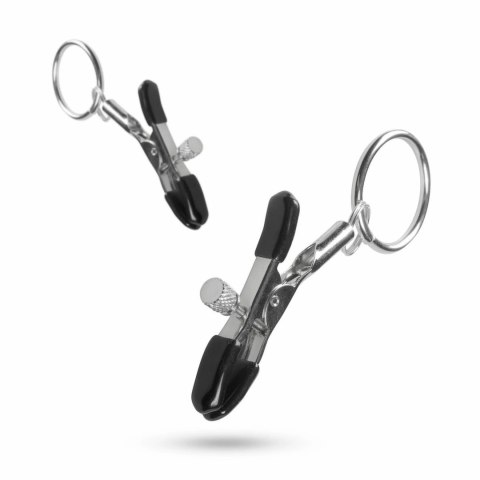 EasyToys Metalowe Zaciski z Pierścieniem - Regulowane, Srebrne
