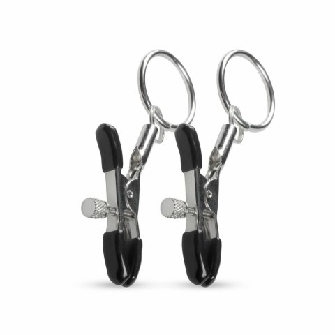 EasyToys Metalowe Zaciski z Pierścieniem - Regulowane, Srebrne