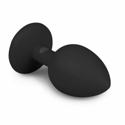 EasyToys Plug anatomiczny silikonowy Small Czarny z kryształem