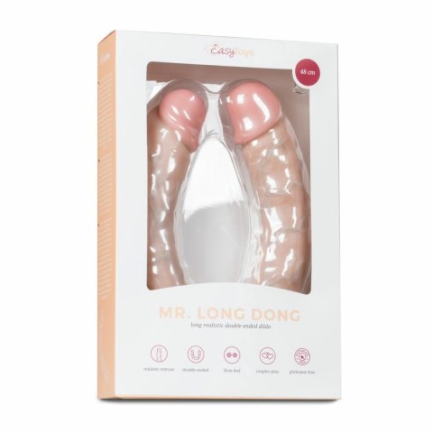 EasyToys Podwojny Model Intymny 50 cm - Elastyczny, Teksturowany, Beżowy