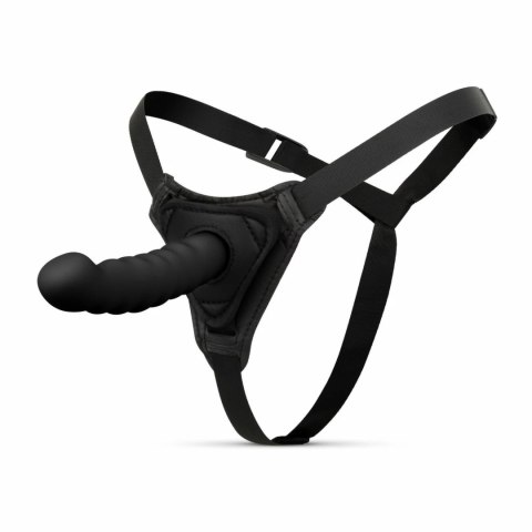EasyToys Silicone Strap-On Bended - Zestaw z regulowanym uprzężą, silikonowy