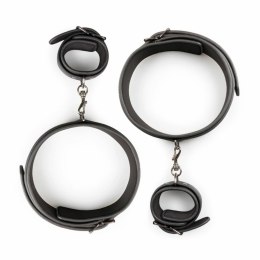 EasyToys Zestaw mankietow na uda i nadgarstki, regulowane, czarne