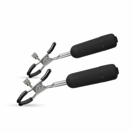 EasyToys zaciski z wibracjami, regulowane, metalowe, czarne