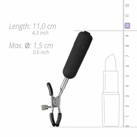 EasyToys zaciski z wibracjami, regulowane, metalowe, czarne
