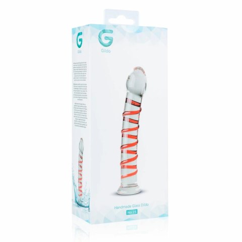 Gildo Szklany Model No. 15 - Anatomiczny, Rzeźbiony, Przezroczysty