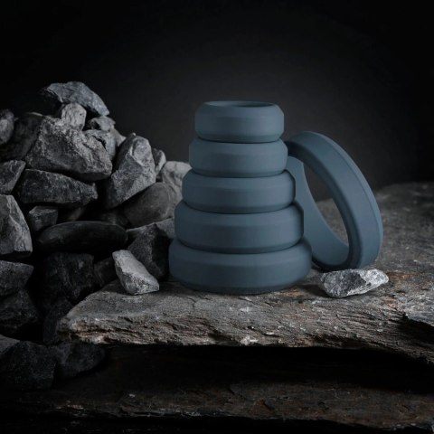 Mister B Zestaw 6 Pierścieni Silikonowych - 6 Rozmiarow, Czarne