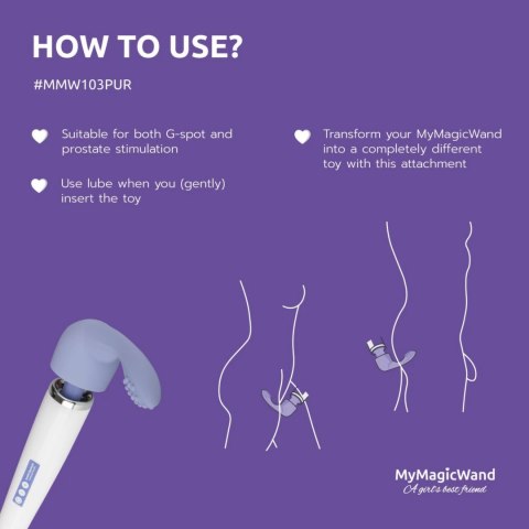 MyMagicWand Purple - silikonowa nakładka anatomiczna G-Spot
