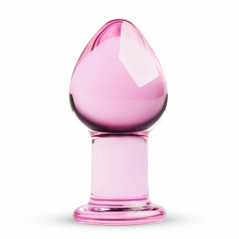 Sinner Gear Szklany Korek Anatomiczny Pink 4,3 cm - średni rozmiar, gładka powierzchnia