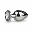 Diogol Aluminium Plug z Kryształem Silver Large 8,5 cm