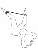 Expander Zestaw Metalowy Rozporowy Drążek z Regulowanymi Kajdankami 70-90 cm