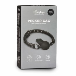 EasyToys Black Ball Gag z silikonowym elementem 60 cm regulowany