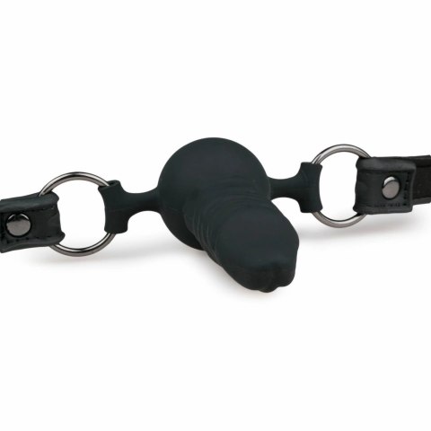 EasyToys Black Ball Gag z silikonowym elementem 60 cm regulowany
