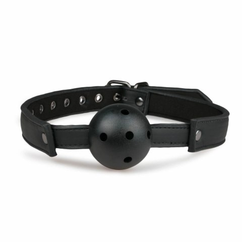 EasyToys Bondage Collection - Pasująca opaska z kulą PVC, czarna
