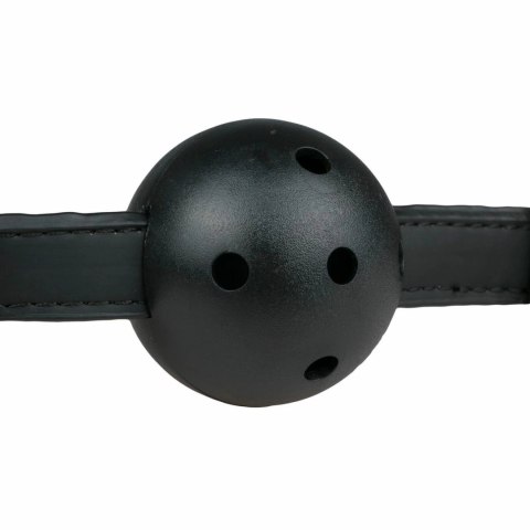 EasyToys Bondage Collection - Pasująca opaska z kulą PVC, czarna
