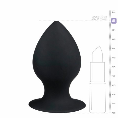 EasyToys Korek anatomiczny z przyssawką model XL czarny silikon