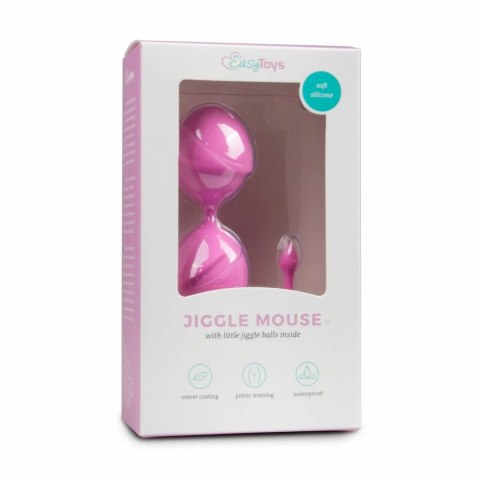 EasyToys Kulki treningowe rożowe dwie, model z silikonową powłoką