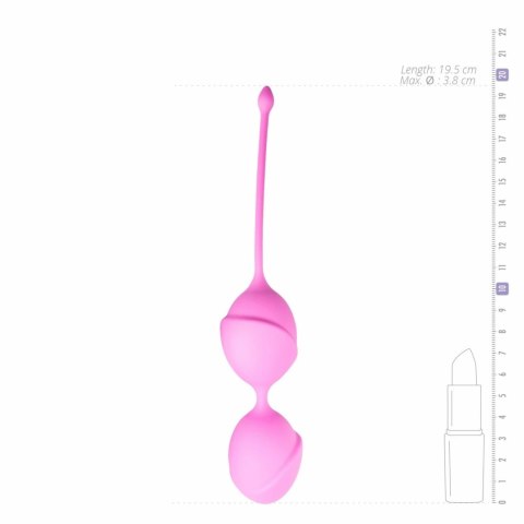 EasyToys Kulki treningowe rożowe dwie, model z silikonową powłoką