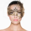 EasyToys Maskarada Metalowa Mask Gold z Kryształkami Elegancka
