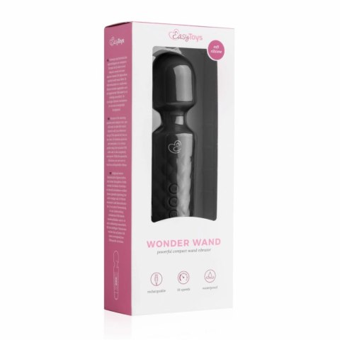 EasyToys Mini Wand Czarny - Kompaktowy Masażer Wielofunkcyjny