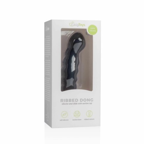 EasyToys Model Black - Czarny anatomiczny przyrząd z przyssawką, silikonowy