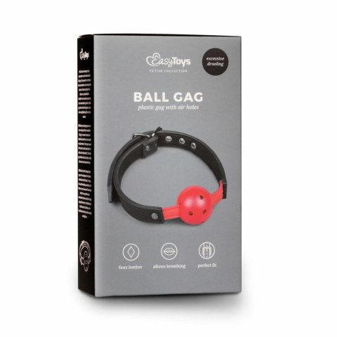 EasyToys Model Red - Regulowany pasek z kulą PVC, kolor czerwony