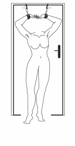 EasyToys Opaski na Nadgarstki Do Drzwi Regulowane Czarny