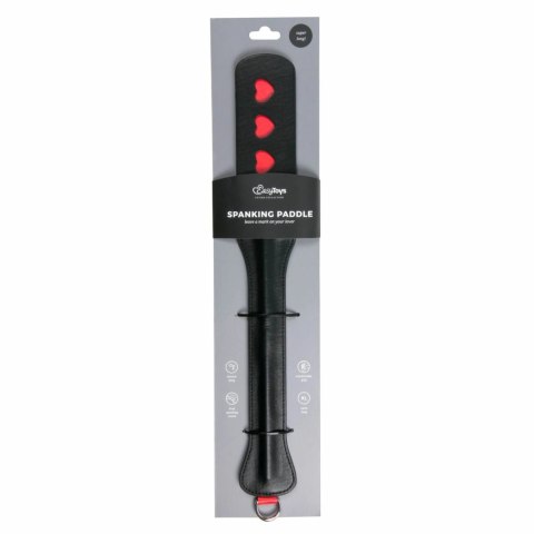 EasyToys Skorzana Łopatka do Masażu z Otworami w Kształcie Serc 32 cm