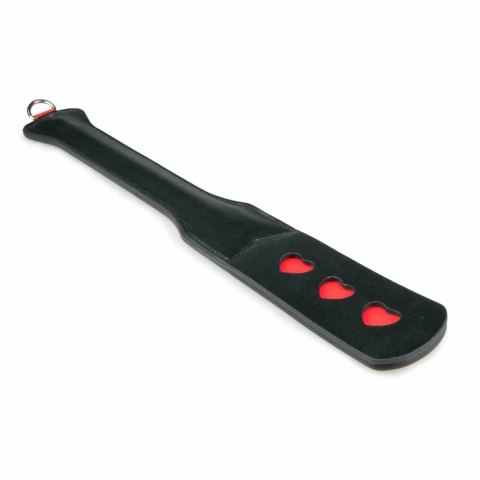 EasyToys Skorzana Łopatka do Masażu z Otworami w Kształcie Serc 32 cm