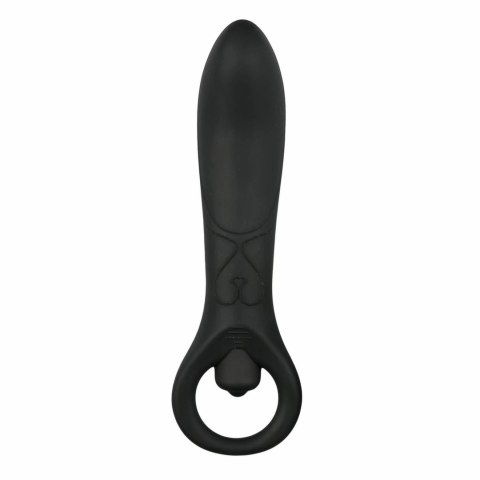EasyToys Wibrująca sonda analna silikonowa czarna 12,5 cm