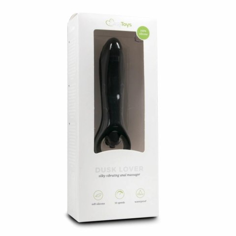 EasyToys Wibrująca sonda analna silikonowa czarna 12,5 cm