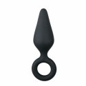 Easytoys Korek silikonowy z uchwytem, czarny, rozmiar Medium
