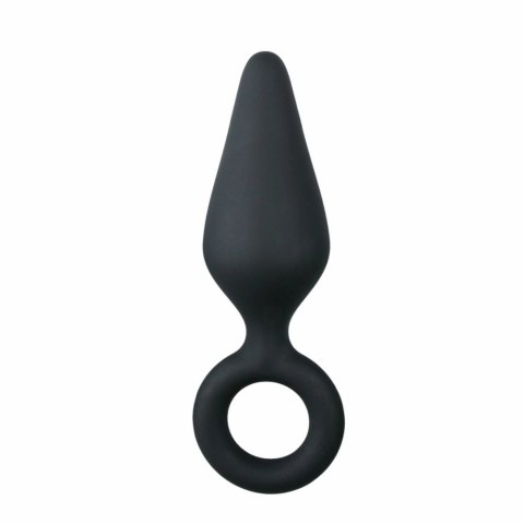 Easytoys Korek silikonowy z uchwytem, czarny, rozmiar Medium