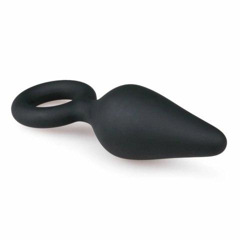 Easytoys Korek silikonowy z uchwytem, czarny, rozmiar Medium