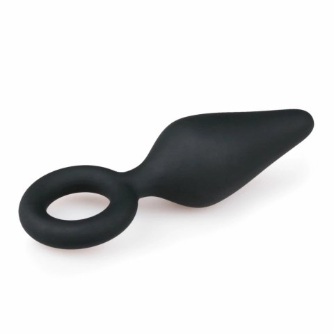 Easytoys Korek silikonowy z uchwytem, czarny, rozmiar Medium