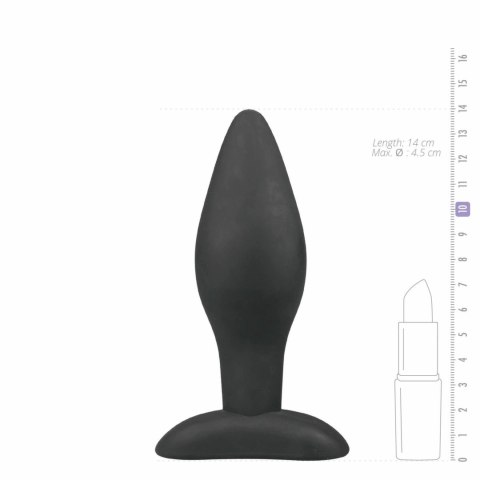 Kiotos Large Plug czarny silikonowy model z szeroką podstawą 13 cm