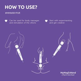 MyMagicWand Purple - wielofunkcyjny masażer o dużej mocy, 6 trybow